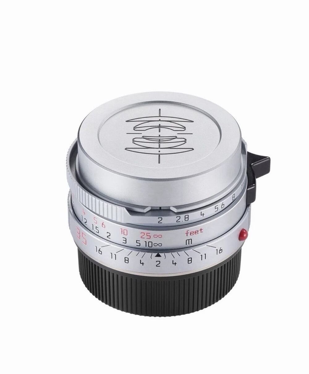Mandler 35mm f/2 7-Element Lens Silver Chrome M-Mount with 12504 Hood Set - NIB